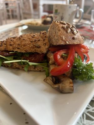 Tomato and mushrooms Cheese Sandwiches   at Zeiten & Wunder in Bamberg