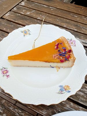 Cheesecake de mango at Zeiten & Wunder in Bamberg