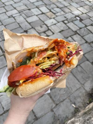 color- and flavorful vegan döner  at Saray Döner in Jena