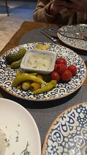 uzbek pickles   at Afsona in Tashkent