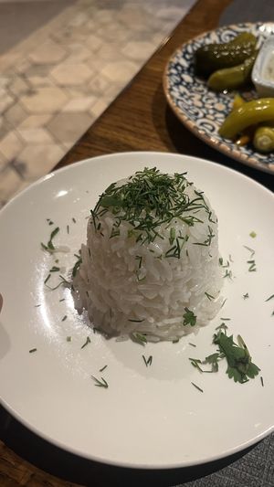white rice   at Afsona in Tashkent