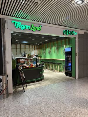 Inside the shopping mall  at Veganland Cigköfte in Munich