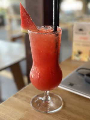 Pretty in pink - cold pressed juice   at SHAKA - Sairee in Koh Tao