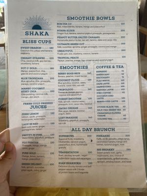 Menu  at SHAKA - Sairee in Koh Tao