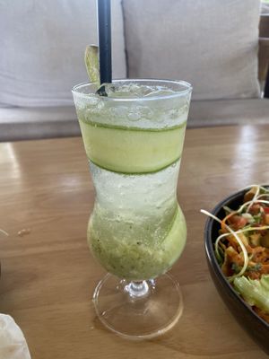 Kiwi cucumber soda  at SHAKA - Sairee in Koh Tao