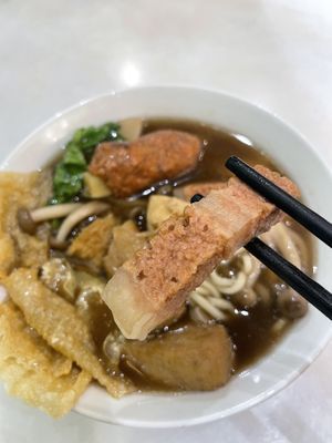 The most meat-like meat I’ve ever had in my life was in this meal: this piece, and the lions mane had an insanely meat like texture  at Ambience Tea House & Veggie Cafe - 茗楼茶艺素食馆 in Ipoh