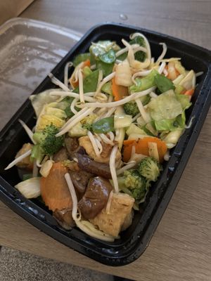 Pad pak with tofu  at Pineapples Thai Kitchen in Charlottesville