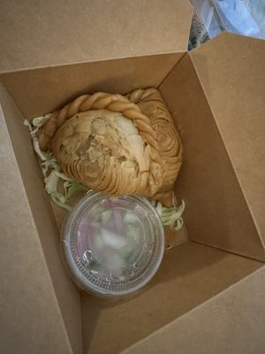 Vegan curry puffs  at Pineapples Thai Kitchen in Charlottesville