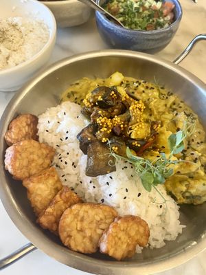 Sri lankan curry (delicious!)  at Ayu in Gzira