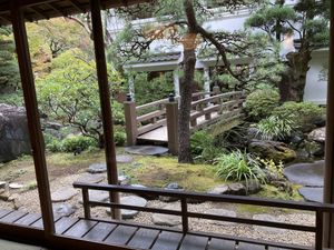Tatami room 1st floor garden view  at Tofuya Ukai in Tokyo