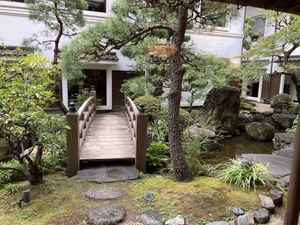Tatami room 1st floor garden view  at Tofuya Ukai in Tokyo