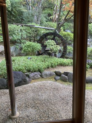 Tatami room 1st floor garden view   at Tofuya Ukai in Tokyo