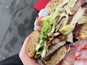 The bagel  at Pickles Milk Bar in Carlton North