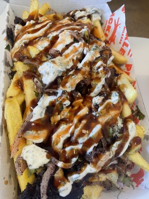 Loaded fries, huge serving!  at Pickles Milk Bar in Carlton North