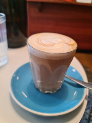 Almond latte at Pickles Milk Bar in Carlton North