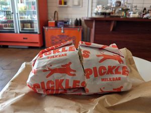 Their logo is cute at Pickles Milk Bar in Carlton North