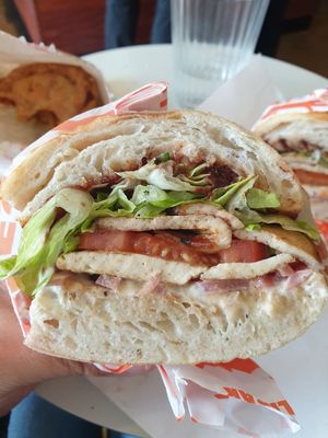 Breakfast sandwich #1: Delish! Soft fresh focaccia, tasty sauce at Pickles Milk Bar in Carlton North