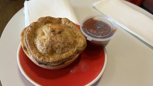 “Chicks” cauliflower and leek pie  at Pickles Milk Bar in Carlton North
