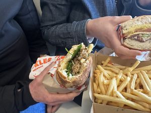 Lamb and frites   at Pickles Milk Bar in Carlton North