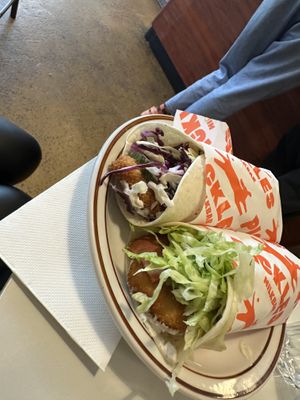 Caesar snack wrap and chicken tender snack wrap  at Pickles Milk Bar in Carlton North