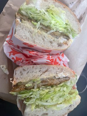 Zinger- great fried chickun, but a very small serve at Pickles Milk Bar in Carlton North