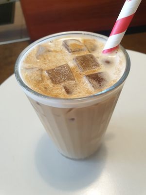 Iced latte w/maple+cinnamon: bit watery at Pickles Milk Bar in Carlton North