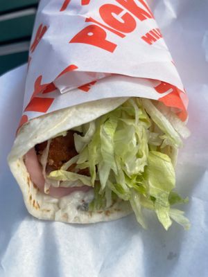 Chicken ceasar snack wrap.  at Pickles Milk Bar in Carlton North