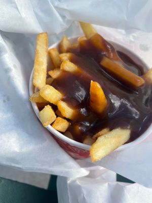 Fries with gravy. Gravy average.  at Pickles Milk Bar in Carlton North
