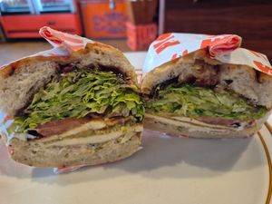 Hot breakfast #1 $16.00: crispy fresh lettuce with eggy tofu and tasty sauces at Pickles Milk Bar in Carlton North