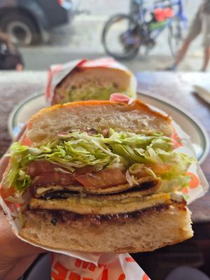 Breakfast sandwich 1 $17.00: delish, soft, fresh, crispy bacon, tasty at Pickles Milk Bar in Carlton North