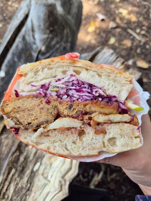 Christmas roast special $18 (herby fried chikn, roast potatoes, slaw, gravy, cranberry sauce): ok, needs more flavour; sadly nowhere near as good as Smith+deli's Home Alone (rip) at Pickles Milk Bar in Carlton North