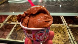 Chocolate ice cream   at Sloan's Ice Cream in Las Vegas