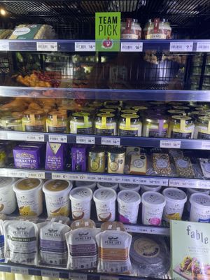 Vegan cheeses/yogurts  at Belmondos Organic Market in Noosaville