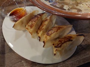 Gyoza side dish at VeJin Tokyo Vege Ramen  in Tokyo