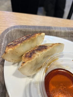 Gyoza (or what was left of it)  at VeJin Tokyo Vege Ramen  in Tokyo