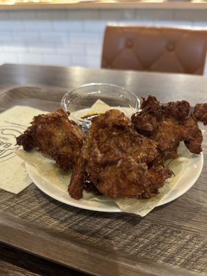 Soy meatballs   at VeJin Tokyo Vege Ramen  in Tokyo