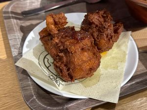 Fried soybean meat side from Plant Based Tokyo at VeJin Tokyo Vege Ramen  in Tokyo