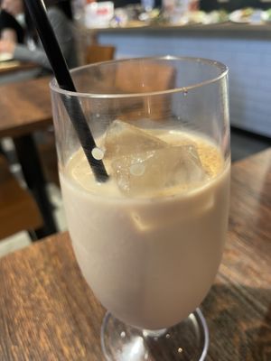 Chai latte with oatmilk  at VeJin Tokyo Vege Ramen  in Tokyo