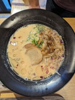 Soy sauce ramen at VeJin Tokyo Vege Ramen  in Tokyo