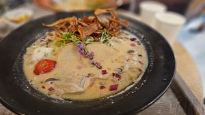 vege soy sauce at VeJin Tokyo Vege Ramen  in Tokyo