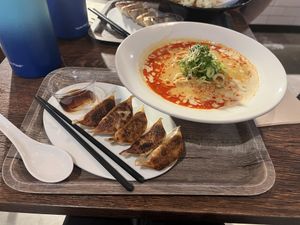 Spicy ramen  at VeJin Tokyo Vege Ramen  in Tokyo
