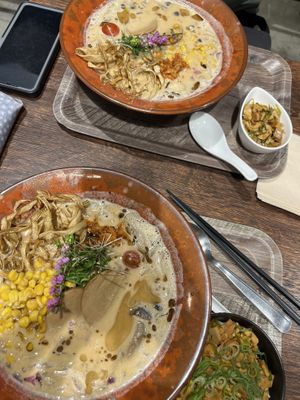 Miso Special and two sides   at VeJin Tokyo Vege Ramen  in Tokyo