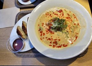 Tan tan ramen, gyoza. at VeJin Tokyo Vege Ramen  in Tokyo