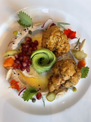 Vegan cauliflower appetizer    at Fischers Fritz Restaurant in Kiel