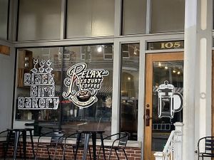 Entrance to shared space.  at Blackbird Bakery in Mansfield