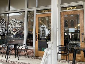 Entrance to shared space  at Blackbird Bakery in Mansfield