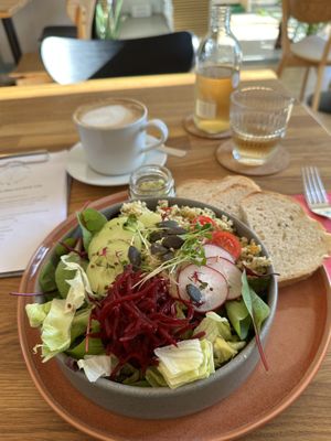 Vegan couscous salad bowl  at Bees & Birds Cafe in Basel