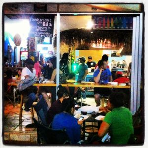 busy night at burrito surf at Burrito Surf Burrito Shop in Cabo San Lucas