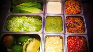 Fresh Salsa Bar at Burrito Surf Burrito Shop in Cabo San Lucas