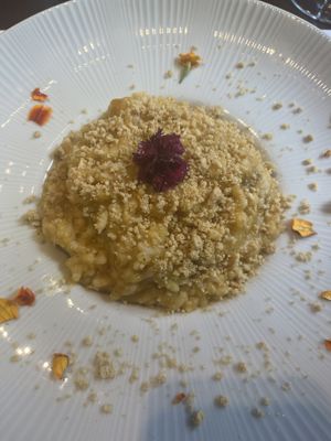 Kürbisrisotto mit Seitan  at Verduritas in Malaga